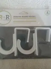Room + Retreat Ironing Board Hooks 2 count over the door installation-SHIP 24HRS