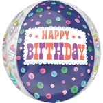 派對城 現貨 【38X40CM立體圓球(不含氣)-生日蛋糕】 歐美派對 生日氣球 鋁箔氣球 立體圓球 派對佈置 拍攝道具