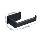 Toilet Roll Holder Bathroom Wall Mounted Tissue Paper Square Stand Bar.