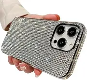 Casechics Compatible with iPhone Case,Crystal Glitter Diamond Protection Bling Sparkle Rhinestone Soft Shockproof Cover Phone Case (White,iPhone 14 Pro Max)