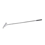 11 Tines Garden Rake Stainless Steel Adjustable Handle Soil Cultivator Rake T
