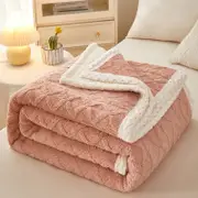 150*200cm Fleece Throw Blanket Soft Fluffy Warm Cozy Plush Fuzzy for Couch Sofa Bed,Pink