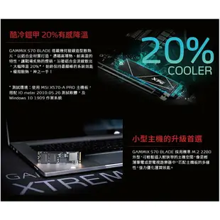 ADATA 威剛 XPG GAMMIX S70 BLADE 1TB/2TB任選 固態硬碟 PS5相容【現貨】【GAME休閒館】