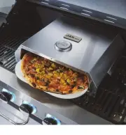 Jak BBQ Grill Top Pizza Oven Set With Stone J 20 Silver Stainless Steel New