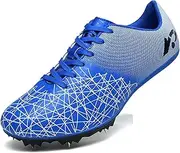 [SDEQA] Track and Field Shoes for Mens Womens Boys Girls Spikes Running Shoes Durable Athletics Shoes Buffer Unisex
