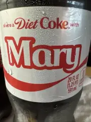 Share A Coke with Mary 2025 Personalized Gift Coca Cola Bottle 20oz Diet Coke