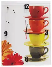 Wall Clock Glass Density Board Multi-coloured Home Decor Brand New 35cm*45cm