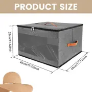Hat Storage Box Square Hat Box with Dustproof Lid and Clear Window njles