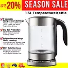 Electric Kettle 1.5L 2200W Variable Temperature Control Glass Kettle Keep Warm