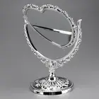 Heart shape 360° rotatable cosmetic mirror, make-up standing mirror, make-up