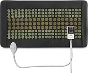 UTK Far Infrared Heating Pad for Full Back 21 x 38 inch Dense 132 Jade and 54 Tourmaline Stones Matrix 160 Watt Fast Heat Up [Model Medium Plus]
