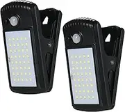 40LEDs Solar Lights Clip-on Motion Sensor Lights Clamp Lamp IP65 for Fence Deck Wall Garage Patio