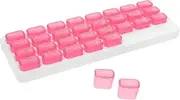 Anneome 1 Set Compact Travel Medicine Organizer with Detachable Grids Portable Day Pill Box for Easy Medication Management Durable Plastic Medicine Storage Case