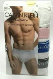 Calvin Klein Mens NB4000925 Classic Fit 4 Pack Briefs Size XLarge