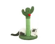 Hollypet Cactus Scratching Post with Natural Sisal Rope Hanging Ball for Cats