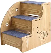 WeiLaiKeQi Pet Dog Stair Ladder 3 Steps Portable Pet Stairs Steps for Older Cats Couch
