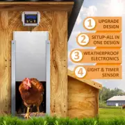 Petscene Chicken Coop Door Opener Controller Kit Timer Light Sensor Automatic