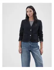 [Unison] Boucle Jacket in Navy