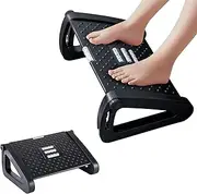 Foot Rest Under Desk, Adjustable Foot Rest at Work, Ergonomic Foot Stool for Under Office Desk, Under Desk Footrest with Foot Massage Roller, Chair Footrest for Leg Pain Relief, 42 * 31 * 19Cm