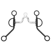 JK BAR H EQUINE Western Bit with Low Port & Spade Port Mouthpiece