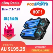 2X Fodsports M1-S Plus Motorcycle Intercom 2000M Bluetooth Helmet Headset 10Way