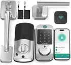Front Door Lock Set Fingerprint WiFi Keyless Entry Digital Keypad Smart Deadbolt