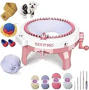 SENTRO 48 Needles Knitting Machine with Row Counter and Plain/Tube Weave Conversion Key, Efficiently DIY Scarf Hat Sock