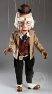 Mr. Bluster marionette - Replica from Howdy Doody TV show - Handmade String Pupp