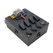Adventure Kings 12V Compact Control Box 4x 16A pre-wired switches 2 USB port 4WD