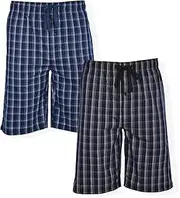 [Hanes] Men’s & Big Tall Men’s Woven Stretch Pajama Shorts – 2 Pack, Cotton/Polyester/Spandex Blend