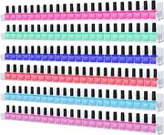24in Nail Polish Rack Wall Mounted Shelf with Removable Anti-Slip End Inserts, 6 Pack Clear Acrylic Nail Polish Organizer Wall Rack Display 150 Bottles
