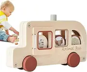 School Bus Toys - Wooden Baby Toys | Educational Portable Interactive Game for Entertainment Home School Playtime Creative Play Boys Learning Girls