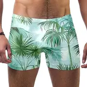 [FNETJXF] Mens Swim Briefs, Mens Swim Jammers, Palm Jungle Tropical Leaf