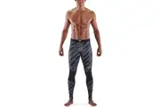 Skins Compression Series 3 Mens L Long Tights Activewear/Gym/Training Black Geo