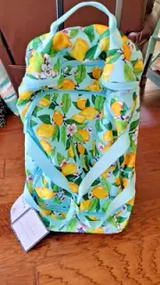 Vera Bradley LIGHTEN UP WHEELED CARRY-ON Lemon Grove Rolling Duffel NWT
