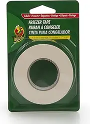 Duck Brand Single Roll Write-On Freezer Tape, White (Pack 2)
