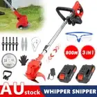24V 800W Cordless Electric Whipper Snipper Lawn String Trimmer & 3.0ah Battery