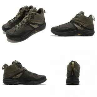 【MERRELL】戶外鞋 MQM 3 Mid GTX 男鞋 墨綠 黑 防水 輕量 高筒 支撐 登山鞋(ML135577)