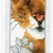 Purrfect Stitchmarks: Cat-themed Cross Stitch Bookmark Kit, 2.4" x 8"