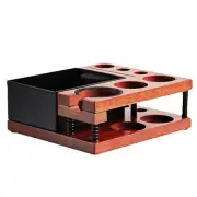 2-IN-1 Espresso Tamping Station Knock Box 2 Layer Distribution Tool Holder W8A3