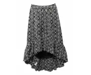 INC Womens Cotton Above The Knee Hi-Lo Skirt