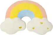 Moon Rainbow Cloud Cushion, Soft Plush Cloud Shaped Cushion Filled Rainbow and Moon Children's Room Decor, Bedside Table Sofa Sleeping Pillow/Pillow, Candy Colour (Rainbow)