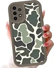 [Zrutru] Camo Phone Case for Samsung Galaxy A53 5G 6.5",Cool Leopard Print Cases Unique Cheetah Tortoise Design Pattern for Men Boys Teens,Soft TPU Brown Shockproof Lens Protection Cover for Samsung A53