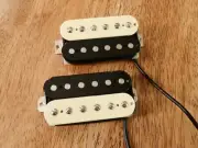 HUMBUCKER PICKUP SET NICKEL SILVER BASEPLATE ZEBRA ALNICO 8 FOUR CONDUCTOR WIRED