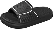 [Generic] 2 Strap Slides for Women Men Pillow House Slippers Non Slip Shower Shoes Fit Bathroom Bedroom Pool Beach Sports Slide Sandals for Women