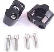 Black DCR 7/8" To 1 1/8" Universal Handle Bar Adapter Riser Fat Bar Conversion for Honda