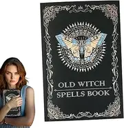 Spells Journal - Antique Notebook of Spells,Prop Booklet, Witch Supplies, Vintage Journal for Men & Women