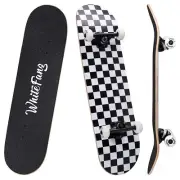 WhiteFang Skateboards for Beginners, Complete Skateboard 31 x 7.88, 7 Layer C...