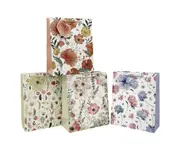 bulk 24 xlarge Meadow Bouquet Gift Bag Foiled 4 Assorted 31x42cm