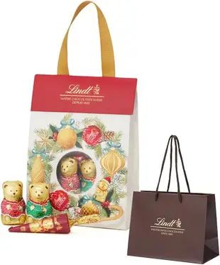 日本熱銷 Lindt 聖誕巧克力禮盒組 聖誕禮盒 巧克力 泰迪熊造型 緞帶禮盒 交換禮物 聖誕禮物 牛奶巧克力 白巧克力 小熊造型 新年禮物【小福部屋】